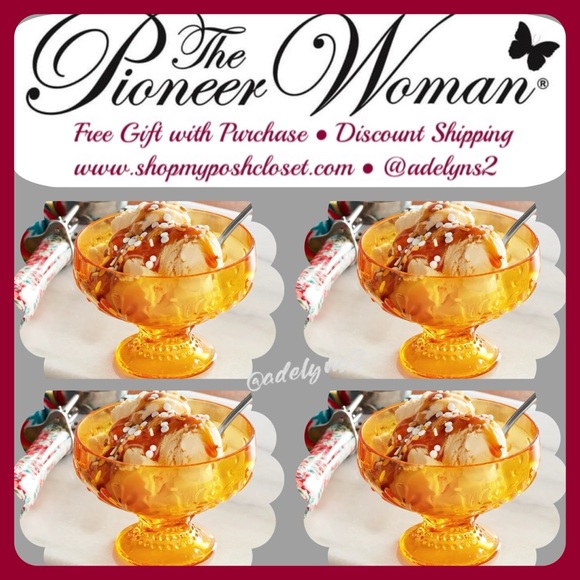 2022 🌺 New Pioneer Woman Sunny Days 10-Ounce Ice Cream Cup, Yellow, Qty 4 - Picture 2 of 10